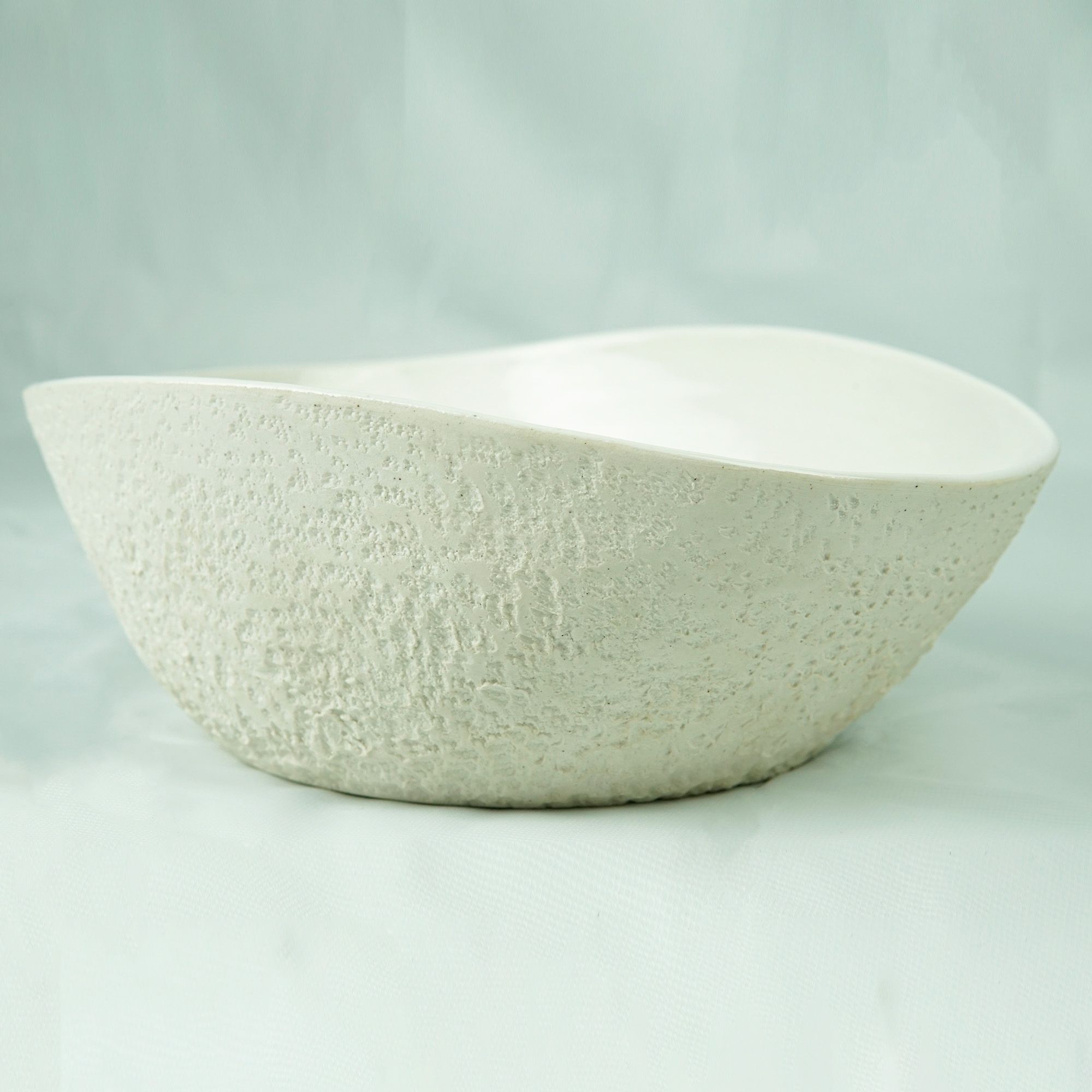 Travessa Oval borda alta branca